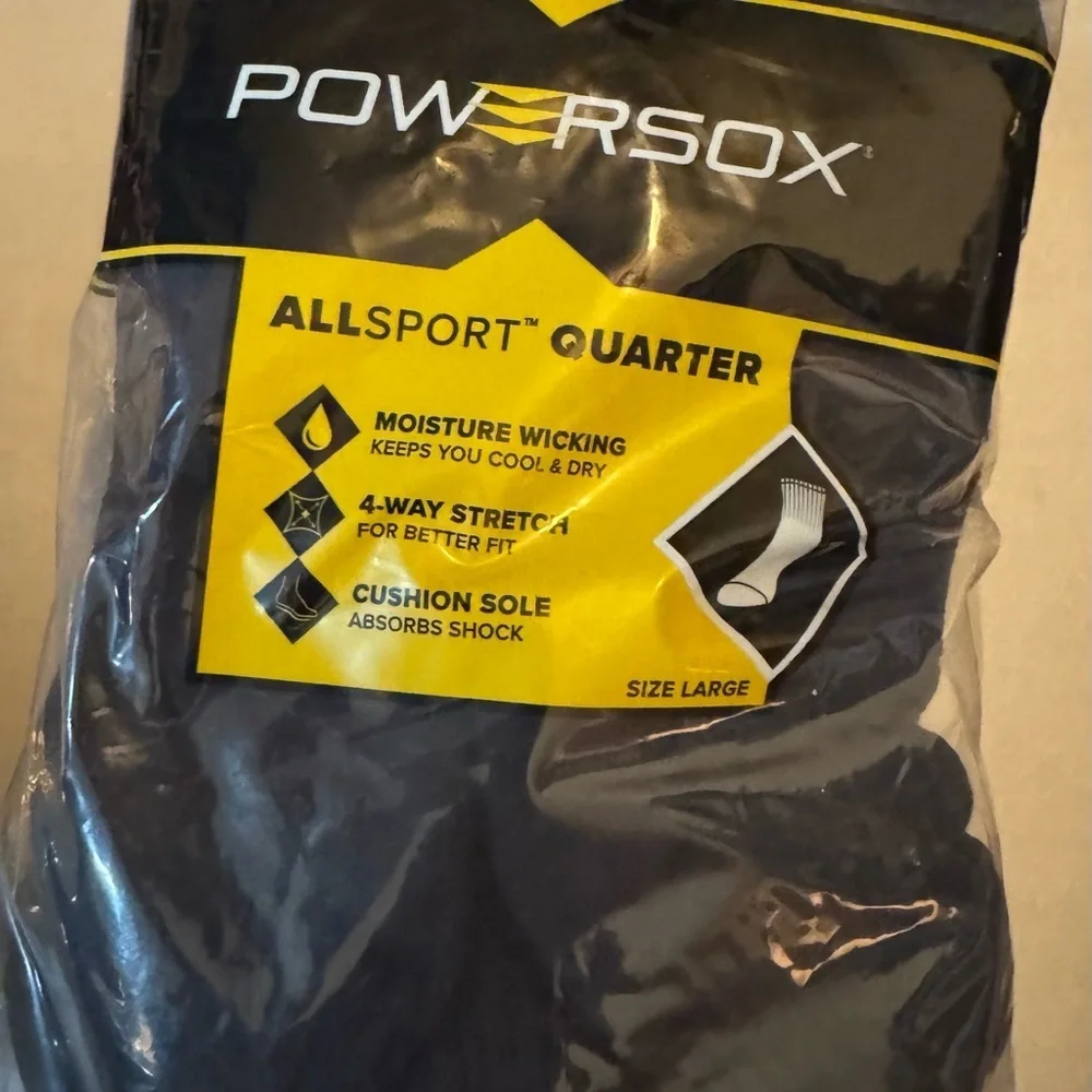 PowerSox Men's Cushion Quarter Socks, 12-Pack x2